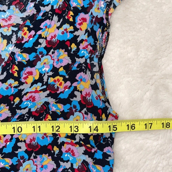 Atmosphere Black & Multicolor Ditsy Floral Print Ruffle Mini Dress 8 Women’s - Picture 7 of 11